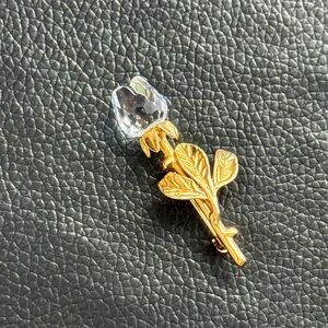 Swarovski Crystal Rose Brooch